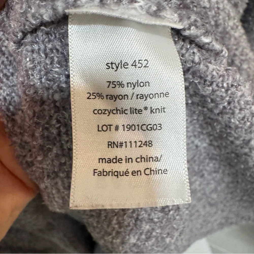 Barefoot Dreams Cardigan Womens XS/S Gray Open Front Cozychic Lite Jacket Cozy